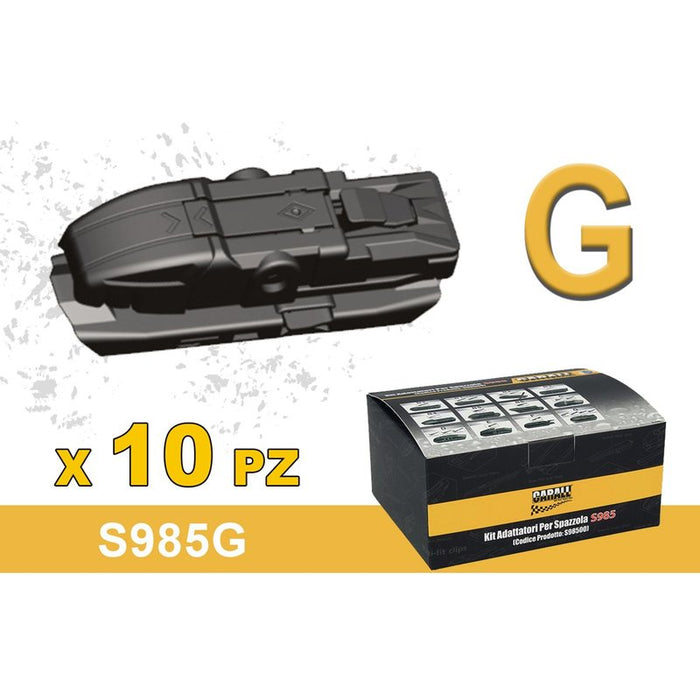 Kit 10 Attacchi G Per Spazzole Tergicristallo Carall S985 Flat e T191 Ibrida