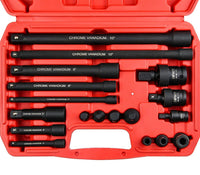 Kit 18 Pezzi Prolunghe Prolunga di estensione + adattatori da 1/4" 3/8" 1/2"