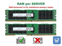 Kit 2 Banchi RAM Samsung per SERVER 16GB DDR4 2Rx4 PC4-2400T RA1 11 MC0 M393A2G40DB1-CRC4Q - RICONDIZIONATO