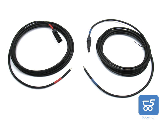 Kit 2 Cavi di Prolunga Modulo Solare PV DC 6 mm² 1.5Kv 5 metri con Connettore MC4