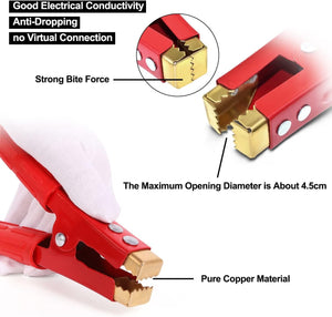 Kit 2 Pinze Per Cavi Batteria Auto 600a Pinze per Cavi contatti morsetti clip