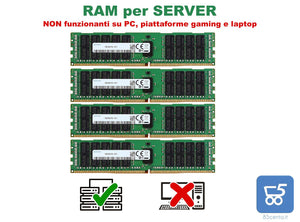 Kit 4 Banchi RAM Samsung per SERVER 16GB DDR4 2Rx4 PC4-2400T RA1 11 MC0 M393A2G40DB1-CRC4Q - RICONDIZIONATO