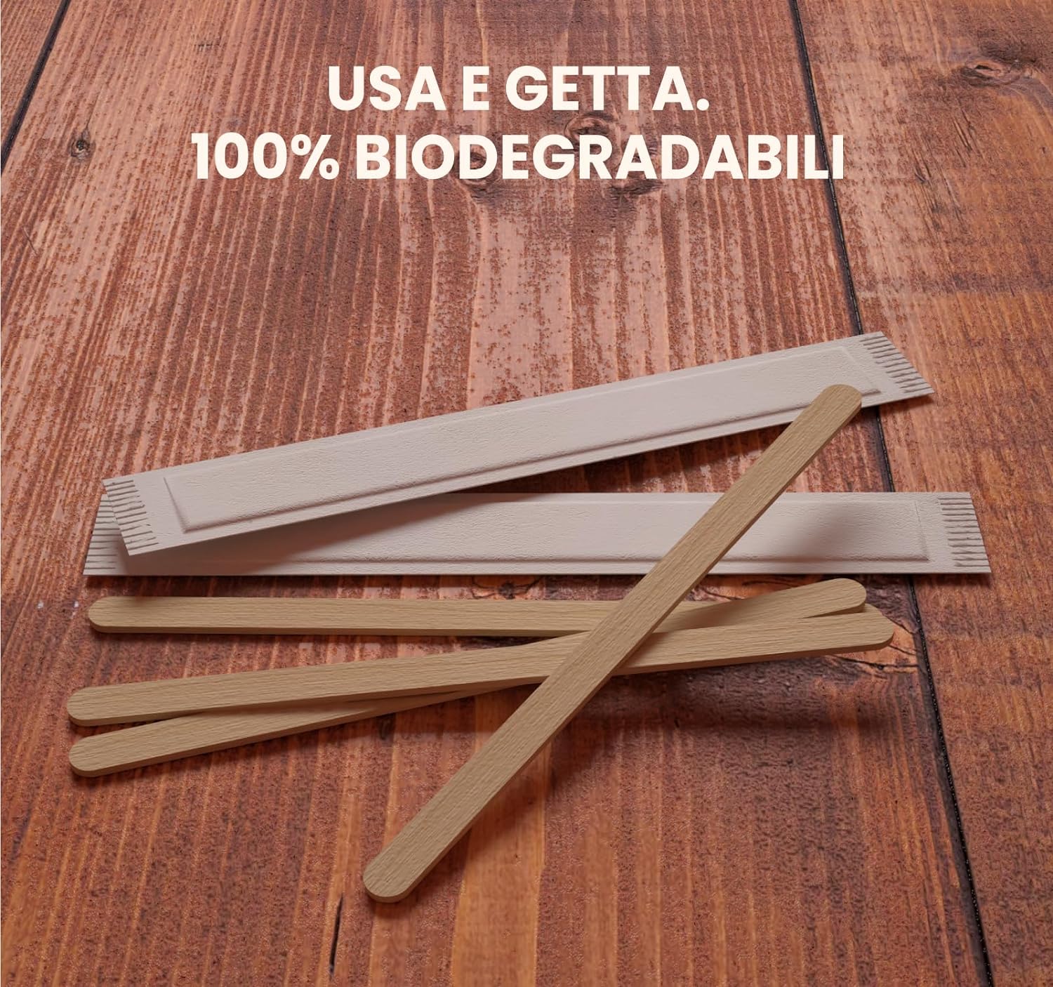 Kit 500 Palette Palettine in legno per caffe imbustate biodegradabile 64274
