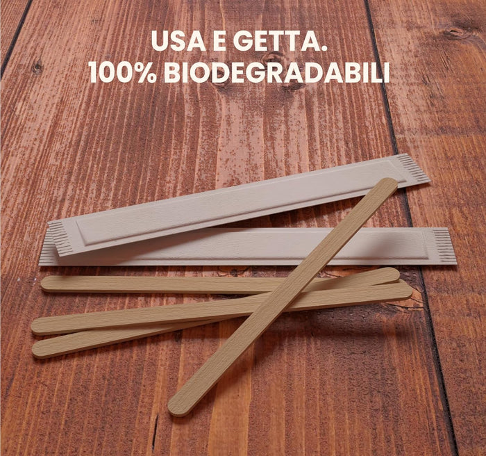 Kit 500 Palette Palettine in legno per caffe imbustate biodegradabile 64274