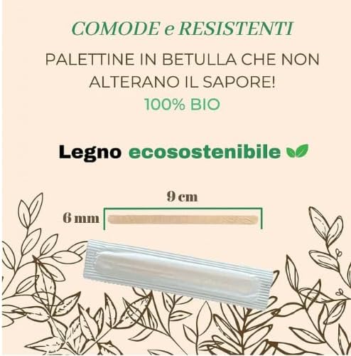 Kit 500 Palette Palettine in legno per caffe imbustate biodegradabile 64274