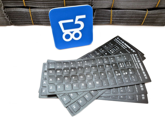 Kit 6 Sticker adesivi universali per tastiera in lingua Italiana IT universale per ricondizionare Dell Lenovo Hp Fujitsu Asus Acer