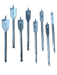 Kit 8 Pezzi Mecchie Mecchia per Legno Punte Piatte a Paletta per Trapano