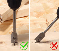 Kit 8 Pezzi Mecchie Mecchia per Legno Punte Piatte a Paletta per Trapano