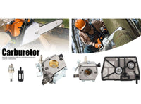 Kit Carburatore per Motosega Compatibile con Stihl 028 028AV con Filtro Carburante Guarnizioni Tubazioni e Candela
