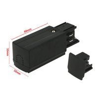 Kit Connettore Alimentazione Destra + Terminale Chiusura Colore Nero Per Binario Guida Trifase CB40203