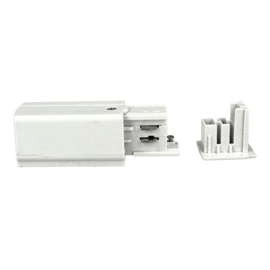 Kit Connettore Alimentazione Sinistra + Terminale Chiusura Colore Bianco Per Binario Guida Trifase CB40103