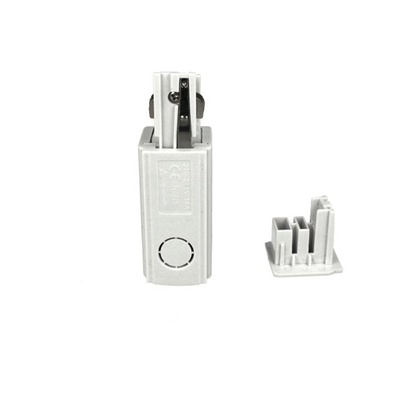 Kit Connettore Alimentazione Sinistra + Terminale Chiusura Colore Bianco Per Binario Guida Trifase CB40103