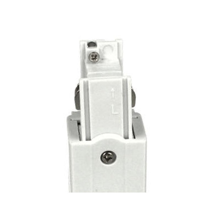 Kit Connettore Alimentazione Sinistra + Terminale Chiusura Colore Bianco Per Binario Guida Trifase CB40103