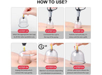 Kit Coppettazione per Massaggio con Ventose Sottovuoto Soluzione per la Salute e il Benessere 24 Pezzi