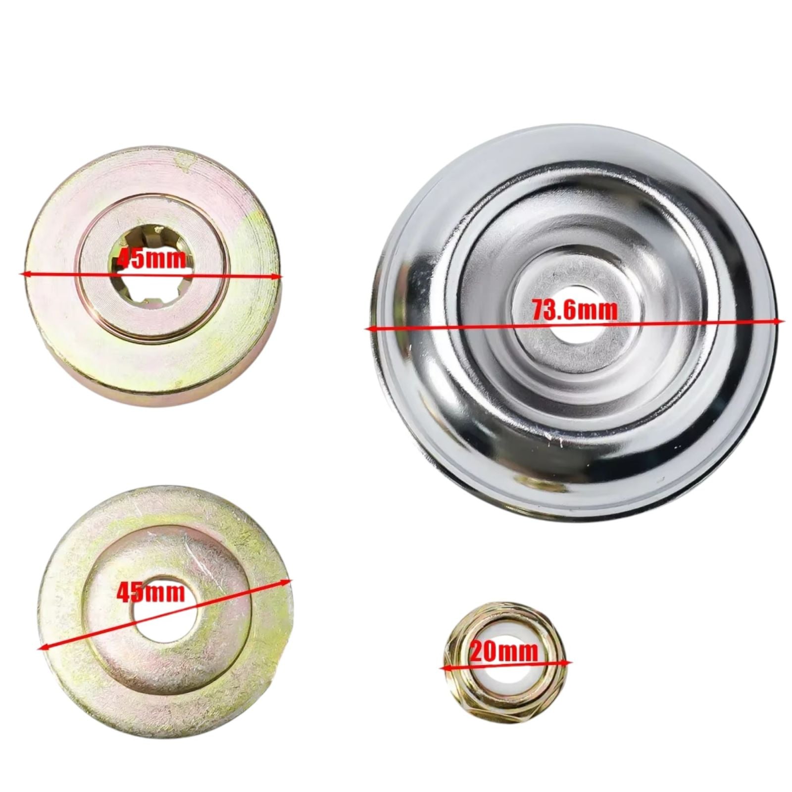 Kit Di Fissaggio Del Dado Della Lama Del Decespugliatore Ricambio di Metallo 4Pz