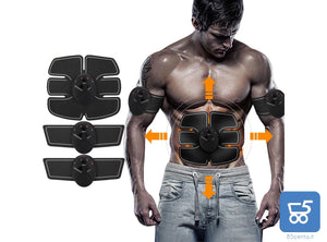 Kit Elettrostimolatore Muscolare Addominali e Braccia Uomo Donna 3 Dispositivi