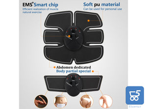 Kit Elettrostimolatore Muscolare Addominali e Braccia Uomo Donna 3 Dispositivi