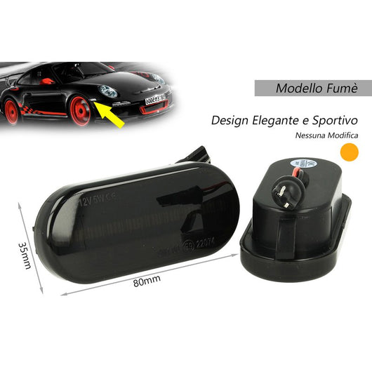 Kit Freccia Laterale a Led Side Marker Dinamica Lente Fume Seat Ibiza 6L Cordoba Toledo Leon Skoda Octavia OEM 14805294