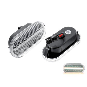 Kit Freccia Laterale a Led Side Marker Lente Trasparente Luce Bianco Per  VW Golf 3 4 Passat Polo Sharan Seat Ibiza Skoda Octavia Ford C-Max Fiesta Focus