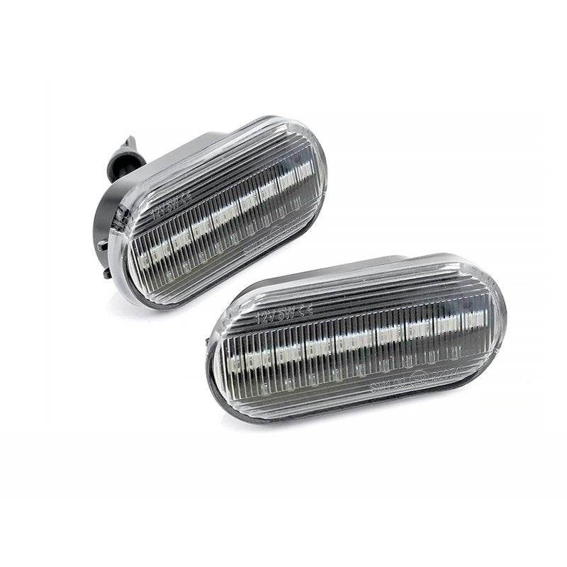 Kit Freccia Laterale a Led Side Marker Lente Trasparente Luce Bianco Per  VW Golf 3 4 Passat Polo Sharan Seat Ibiza Skoda Octavia Ford C-Max Fiesta Focus