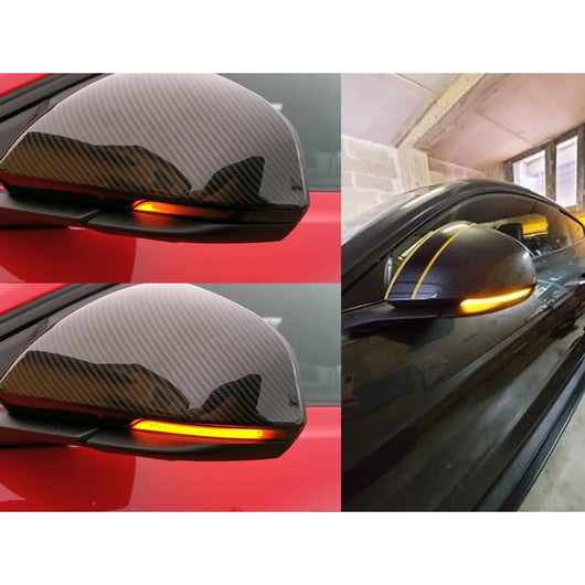 Kit Freccia Led Specchietto Retrovisore Dinamico Sequenziale  Ford Mustang 2015 Lente Fume Arancione