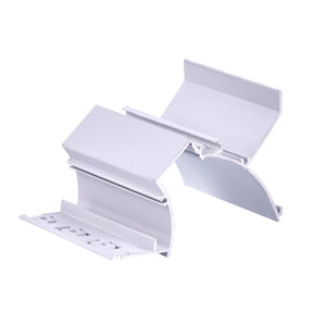 Kit Profilo Alluminio Completo Da 2 Metri Per Striscia Led, Da Cartongesso Illuminazione Indiritta, Dimensione 90*57.7mm, Larghezza Interna 20mm, 811g/m, Copertura Opale, Tappi Chiusura e Clip Fissaggio Incluso