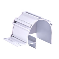 Kit Profilo Alluminio Completo Da 2 Metri Per Striscia Led, Da Cartongesso Illuminazione Indiritta, Dimensione 95.5*70.1mm, Larghezza Interna 20mm, 1333g/m, Copertura Opale, Tappi Chiusura e Clip Fissaggio Incluso