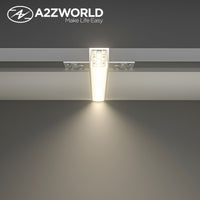 Kit Profilo Alluminio Completo Da 2 Metri Per Striscia Led, Da Incasso Cartongesso Con Alette Scomparsa, Dimensione 55.5*14.9mm, Larghezza Interna 12.9mm, 284g/m, Copertura Opale, Tappi Chiusura e Clip Fissaggio Incluso,BAV23173,BAV3360,BA4435