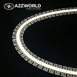 Kit Profilo Alluminio Completo Da 2 Metri Per Striscia Led, Da Incasso Cartongesso Curvabile Con Alette Scomparsa, Dimensione 54.2*12.3mm, Larghezza Interna 12mm, Copertura Opale, Tappi Chiusura e Clip Fissaggio Incluso