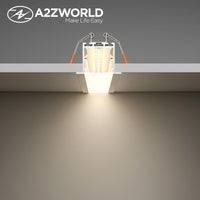 Kit Profilo Alluminio Completo Da 2 Metri Per Striscia Led, Super Larga e Alta Da Incasso, Dimensione 50*35mm, Larghezza Interna 30mm, 503g/m, Copertura Opale, Tappi Chiusura e Clip Fissaggio Incluso,BAV2871