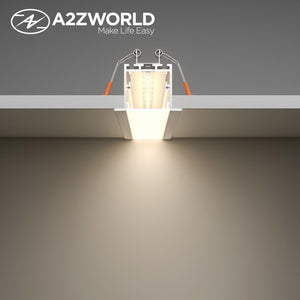 Kit Profilo Alluminio Completo Da 2 Metri Per Striscia Led, Super Larga e Alta Da Incasso, Dimensione 50*35mm, Larghezza Interna 30mm, 503g/m, Copertura Opale, Tappi Chiusura e Clip Fissaggio Incluso,BAV2871