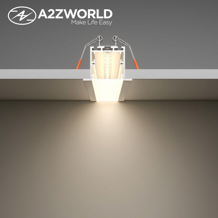 Kit Profilo Alluminio Completo Da 2 Metri Per Striscia Led, Super Larga e Alta Da Incasso, Dimensione 50*35mm, Larghezza Interna 30mm, 503g/m, Copertura Opale, Tappi Chiusura e Clip Fissaggio Incluso,BAV2871