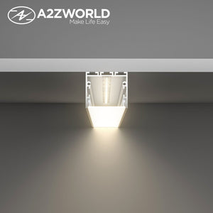 Kit Profilo Alluminio Completo Da 2 Metri Per Striscia Led, Super Larga e Alta, Dimensione 40*34.8mm, Larghezza Interna 34mm, 412g/m, Copertura Opale, Tappi Chiusura e Clip Fissaggio Incluso