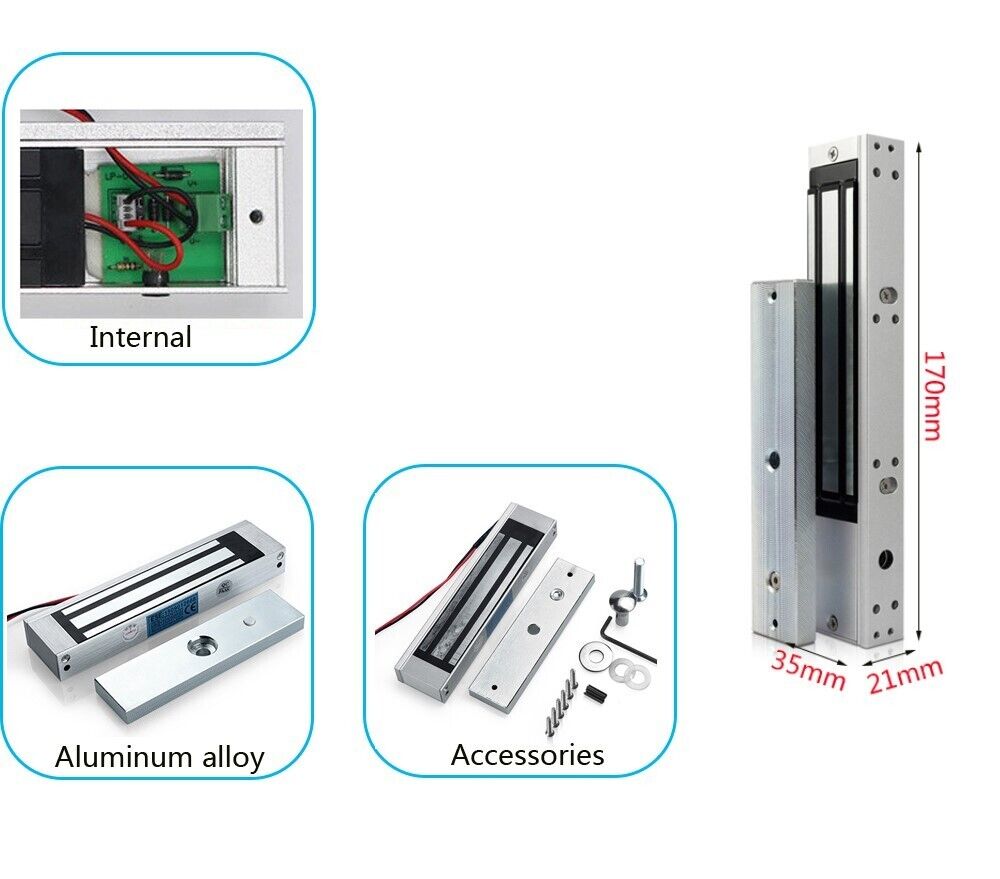 Kit Serratura Magnetica Elettronica Sistema di Controllo Accessi RFID Apriporta