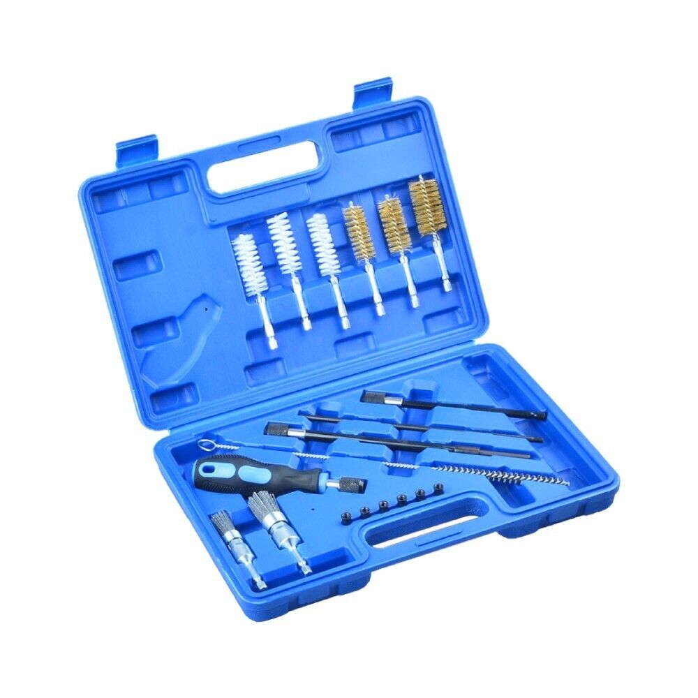 Kit Spazzole per pulizia del canale sede iniettori motori diesel - 19 pezzi