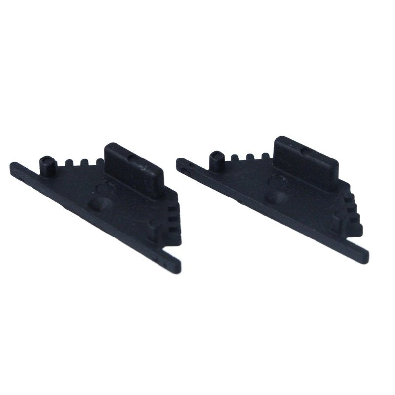 Kit Terminali Tapi di Chiusura In Metallo Colore Nero Per Profilato Alluminio BAZ3010B