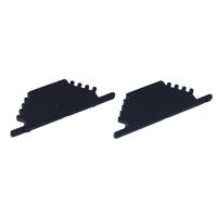 Kit Terminali Tapi di Chiusura In Metallo Colore Nero Per Profilato Alluminio BAZ3010B