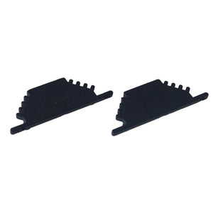 Kit Terminali Tapi di Chiusura In Metallo Colore Nero Per Profilato Alluminio BAZ3010B