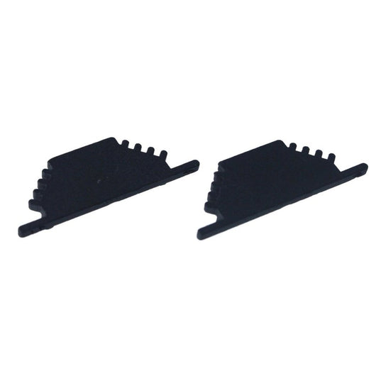 Kit Terminali Tapi di Chiusura In Metallo Colore Nero Per Profilato Alluminio BAZ3010B