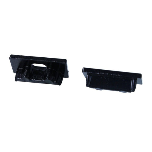 Kit Terminali Tapi di Chiusura In Metallo Con e Senza Foro Colore Nero Per Profilato Alluminio BAZ1707B