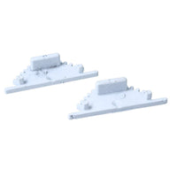 Kit Terminali Tappi di Chiusura In Metallo Colore Bianco Per Profilato Alluminio BAZ3010W