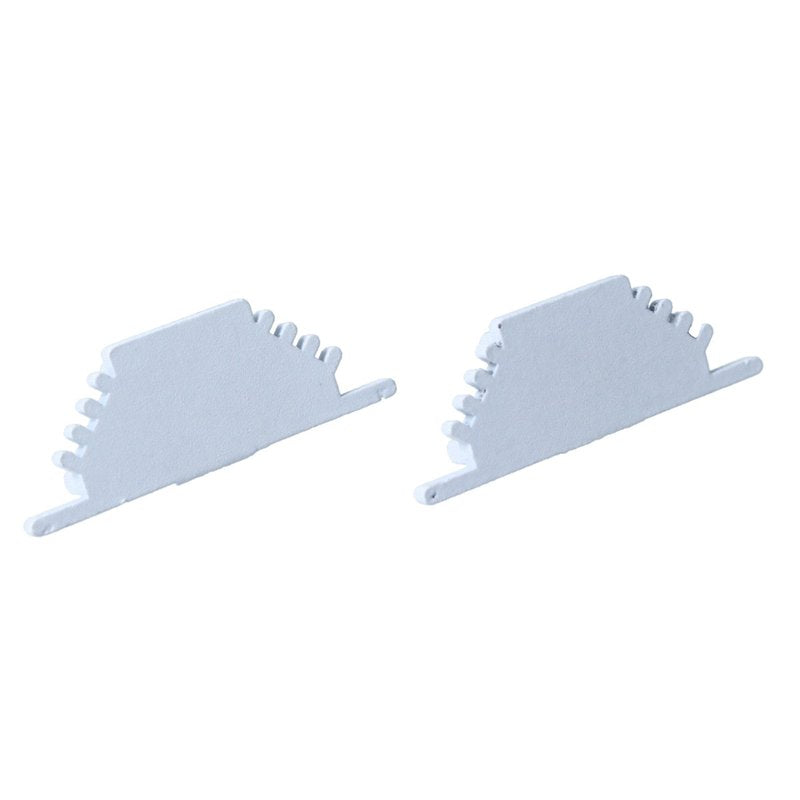 Kit Terminali Tappi di Chiusura In Metallo Colore Bianco Per Profilato Alluminio BAZ3010W