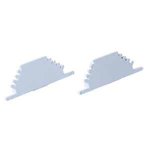 Kit Terminali Tappi di Chiusura In Metallo Colore Bianco Per Profilato Alluminio BAZ3010W