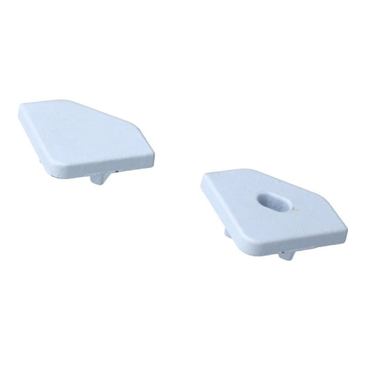 Kit Terminali Tappi di Chiusura In Metallo Con e Senza Foro Colore Bianco Per Profilato Alluminio BAZ1919W