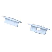 Kit Terminali Tappi di Chiusura In Metallo Con e Senza Foro Colore Bianco Per Profilato Alluminio BAZ2507W