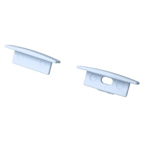 Kit Terminali Tappi di Chiusura In Metallo Con e Senza Foro Colore Bianco Per Profilato Alluminio BAZ2507W