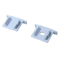 Kit Terminali Tappi di Chiusura In Metallo Con e Senza Foro Colore Bianco Per Profilato Alluminio BAZ2515W