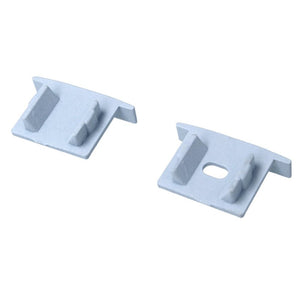 Kit Terminali Tappi di Chiusura In Metallo Con e Senza Foro Colore Bianco Per Profilato Alluminio BAZ2515W