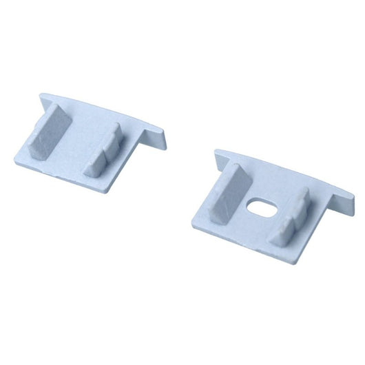 Kit Terminali Tappi di Chiusura In Metallo Con e Senza Foro Colore Bianco Per Profilato Alluminio BAZ2515W