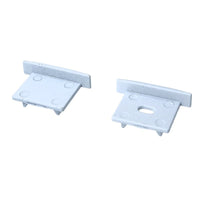 Kit Terminali Tappi di Chiusura In Metallo Con e Senza Foro Colore Bianco Per Profilato Alluminio BAZ2620W